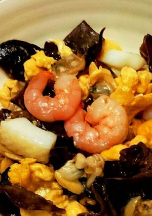 きくらげと玉子の海鮮炒め-レシピのメイン写真