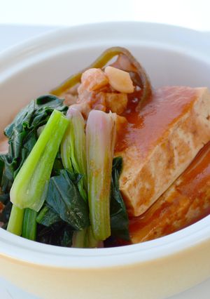 豆腐と豚肉とほうれん草のトマト煮-レシピのメイン写真