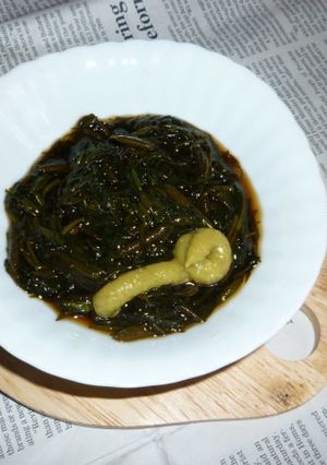 シンプルにポン酢のあかもく+わさび-レシピのメイン写真