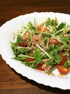 水菜とミニトマトのサラダ-レシピのメイン写真