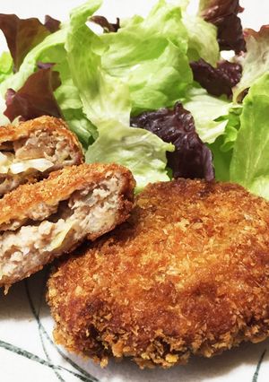 野菜タップリ!キャベツ入りメンチカツ♫-レシピのメイン写真
