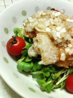 揚げ焼きなので簡単☆鶏のネギソースがけ♪-レシピのメイン写真