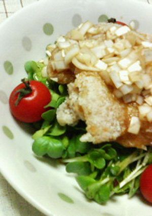 揚げ焼きなので簡単☆鶏のネギソースがけ♪-レシピのメイン写真