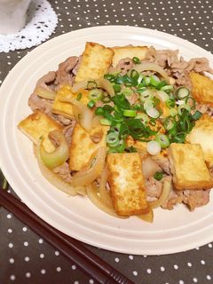 ボリューム満点♡厚揚げと豚肉の生姜焼き-レシピのメイン写真