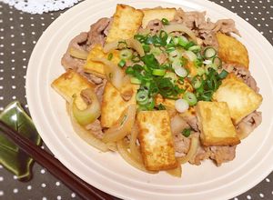 ボリューム満点♡厚揚げと豚肉の生姜焼き-レシピのメイン写真
