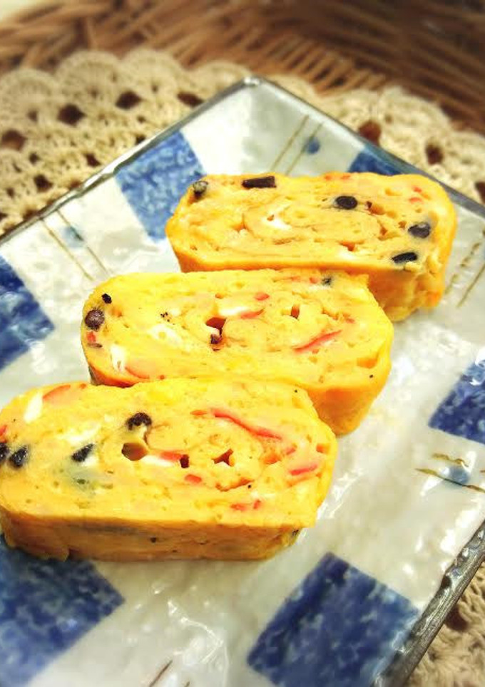 ☆カニカマとひじきの卵焼き☆お弁当の1品-レシピのメイン写真
