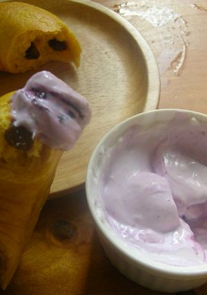 ヨーグルトクリーム^^ブルーベリー味-レシピのメイン写真