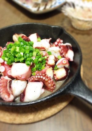 スキレットでタコの一味焼き-レシピのメイン写真