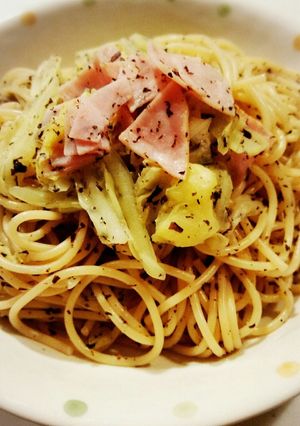 キャベツとゆかりのスパゲティー-レシピのメイン写真