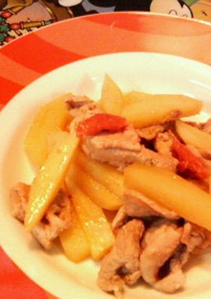 新じゃがと豚肉の☆梅バタ炒め♪♪-レシピのメイン写真