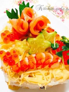 簡単♪市販のちらし寿司でケーキ-レシピのメイン写真