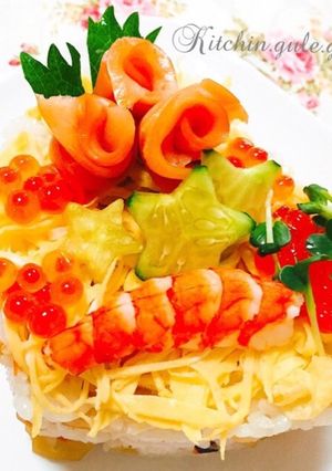 簡単♪市販のちらし寿司でケーキ-レシピのメイン写真
