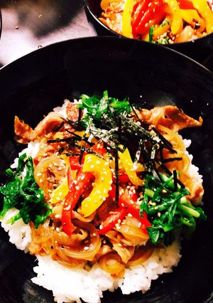 野菜たっぷり豚の生姜焼き丼-レシピのメイン写真