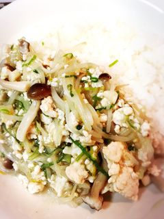 鶏ひき肉のもやしあんかけごはん-レシピのメイン写真