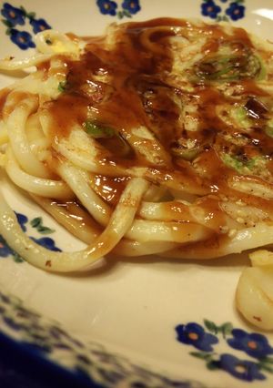 うどんで作るもちっとふぁのお好み焼き!-レシピのメイン写真