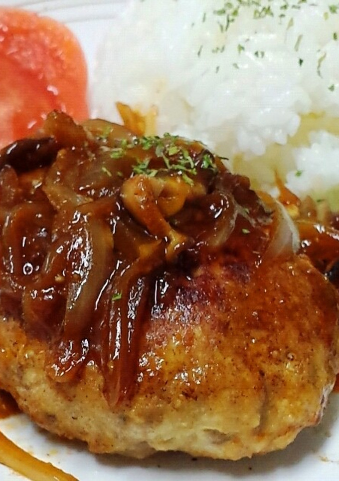 玉ねぎときのこの煮込みハンバーグソース-レシピのメイン写真