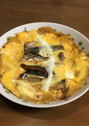 サンマの蒲焼の玉子とじ-レシピのメイン写真