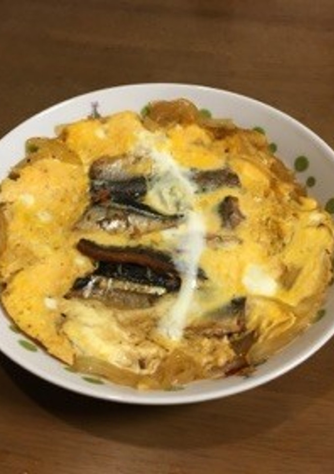 サンマの蒲焼の玉子とじ-レシピのメイン写真