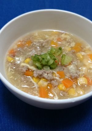 お一人様レシピ★具たっぷり中華スープ-レシピのメイン写真