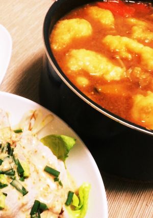 豚しゃぶサラダ&ほうとう風すいとん鍋✯-レシピのメイン写真