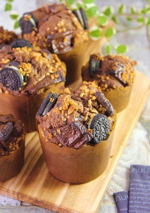 バレンタインに！よくばりチョコマフィン♡-レシピのメイン写真