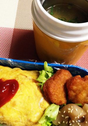 娘ちゃん大好きっ！オムライス弁当-レシピのメイン写真