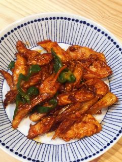 ご飯がすすむ☆ささ身と竹輪の甘辛炒め!-レシピのメイン写真