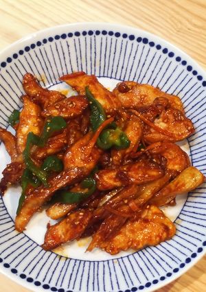 ご飯がすすむ☆ささ身と竹輪の甘辛炒め!-レシピのメイン写真