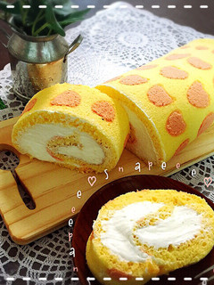 ハート柄ロールケーキ-レシピのメイン写真