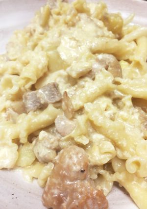 鶏肉と白菜の豆乳を使ったクリームパスタ-レシピのメイン写真