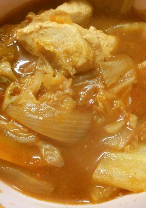鶏むね肉と白菜 野菜のトマトカレー煮込み-レシピのメイン写真