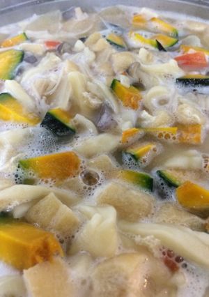 手作り極太麺で作る濃厚ほうとう-レシピのメイン写真