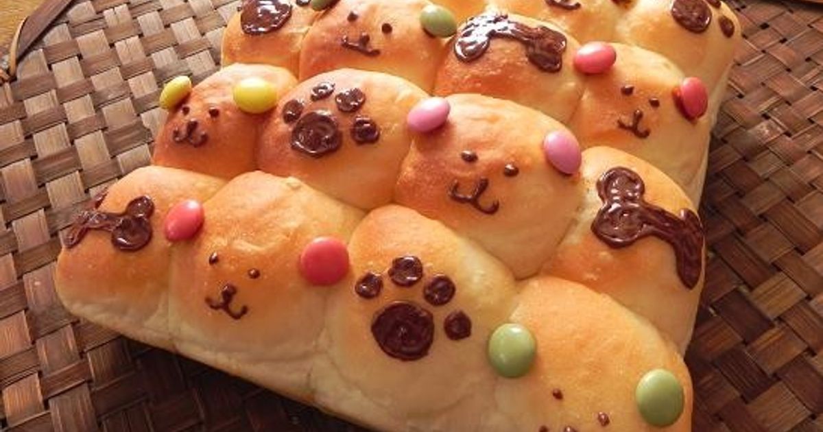 Hbで簡単☆チョコカスタード犬ちぎりパン by 140㎝わんたるママ