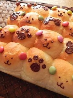 HBで簡単★チョコカスタード犬ちぎりパン-レシピのメイン写真