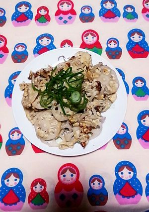 蓮根とエノキの玉子炒め-レシピのメイン写真