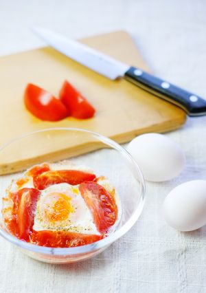 朝食に☆かんたん☆トマ&たま★チン!-レシピのメイン写真