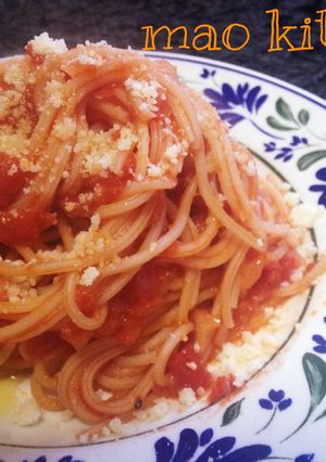 とことんシンプル、トマトパスタ-レシピのメイン写真