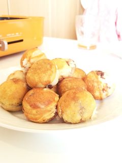 2歳!餅チョコ入りもちもちベビーカステラ-レシピのメイン写真