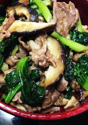 超簡単!牛肉とターサイのオイスター炒め♡-レシピのメイン写真