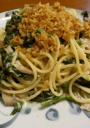 チーズのクリームパスタ　パン粉フリカケ-レシピのメイン写真