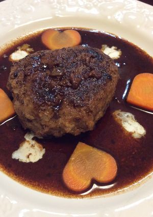 バレンタインにハートのハンバーグ-レシピのメイン写真