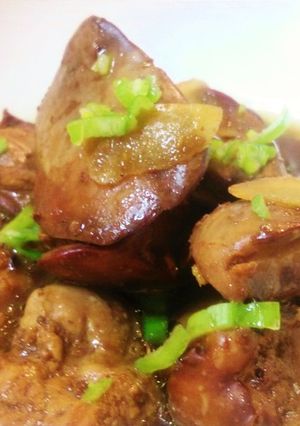 生姜が決め手!鶏レバとハツのあっさり煮♪-レシピのメイン写真