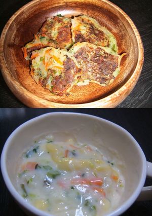 手づかみ離乳食①お焼きとグラタン-レシピのメイン写真