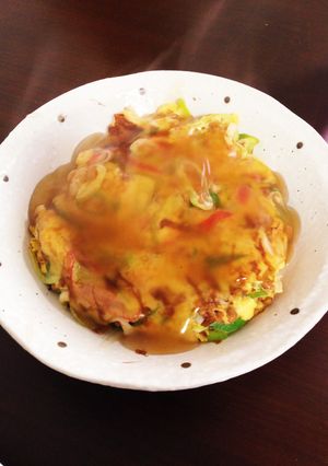 中華風★あんかけ納豆オムレツ★-レシピのメイン写真
