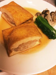 簡単*厚揚げの肉詰め-レシピのメイン写真