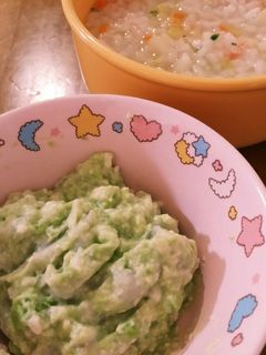 離乳食中期~☆枝豆と里芋の白和え♪-レシピのメイン写真