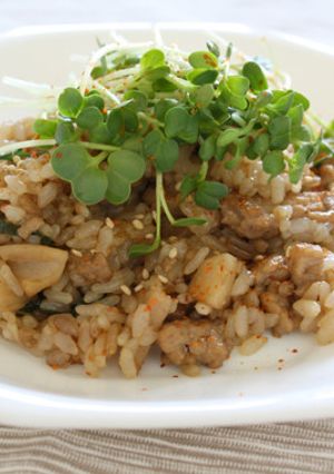 甘辛そぼろレンコンご飯-レシピのメイン写真