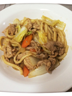 超簡単!!焼きうどん☆すき焼き風-レシピのメイン写真