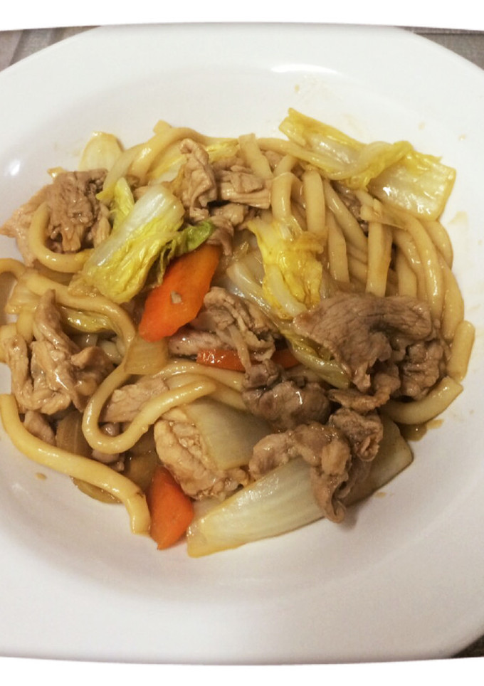 超簡単！！焼きうどん☆すき焼き風-レシピのメイン写真