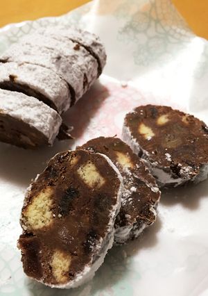 材料3つ!アレンジ自由自在のチョコサラミ-レシピのメイン写真